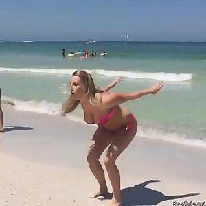 First loop to watch her feet, second loop for the bouncy boob