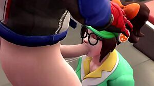 Mei's sloppy blowjob