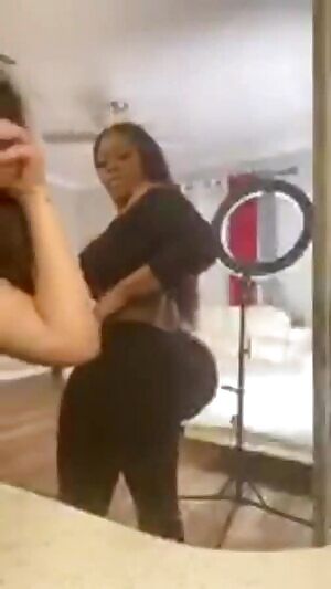 She got two watermelons in them pants