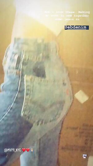 Showing off her booty