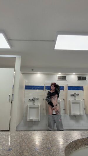 Urinal Girls Bathroom Exhibitionist Exposed Flashing