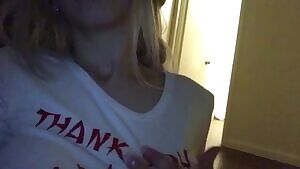 Exploded everywhere for her cum draining fat tits.