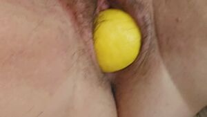 Insertions Hairy Pussy Object Insertion Stretched