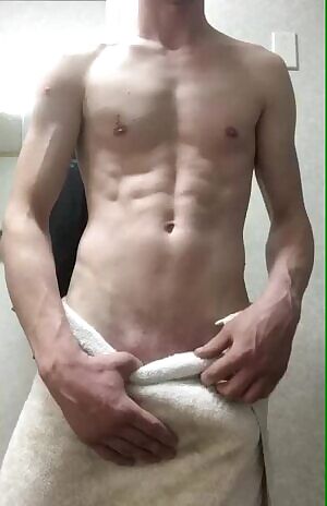 Dropping my towel after my shower. 30