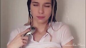 Using the shower head