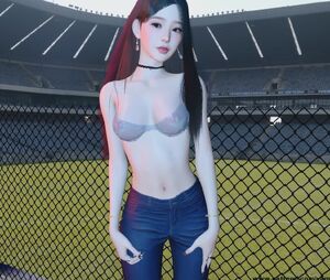 Adult Video Games 3D Animation Cheerleader