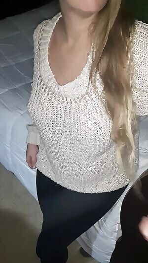 One titty and a camel toe.