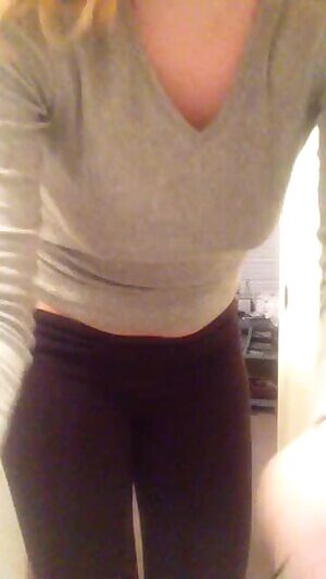 Cute girlfriend on her cam teasing