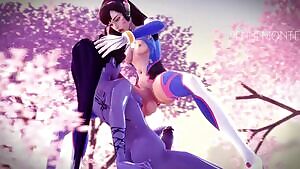 Futa Dva facefucking Widowmaker