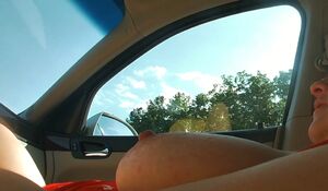 Exposed To Strangers Amateur Car Flashing