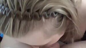 Blue Eyed Milf Slowly Sucks Cum Out