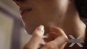 Lana Rhoades needs a little help from her brother