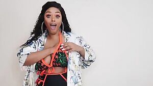 She's shocked that her top can't contain those monsters 🤣