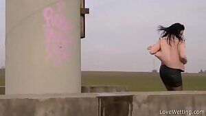 Sally Pissing from behind