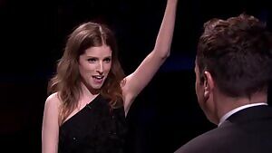 Anna Kendrick smashing an egg in her hair and enjoying it