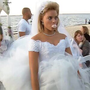 Margot Robbie must’ve looked so good kneeling down in her wedding dress and wrapping her lips around the best man’s cock