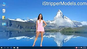 Pink Dress Striptease