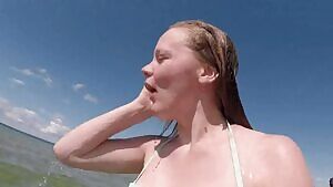 GIF from looping video of my hot daughter moaning in a sexy bikini.