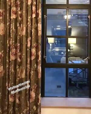 Lily Collins dancing and shaking her ass wearing a short dress