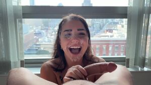 Cum Covered Sucking Amateur Blowjob Dripping