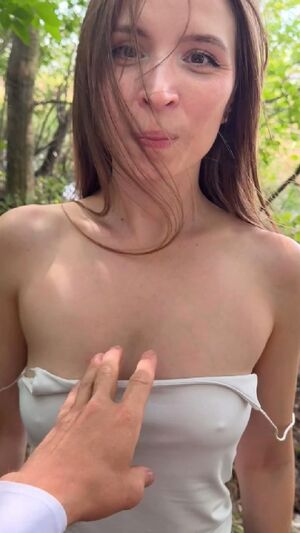 Real Outdoor Enjoyers Brunette Cute Natural Tits