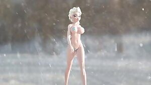 Elsa walking,