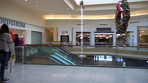 Upskirt & Braless in a busy Mall