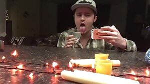 Gulping Down My Selfmade Sperm Cocktail