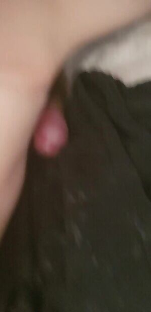 Cum shots went further this time, a few hit my face and phone ;)