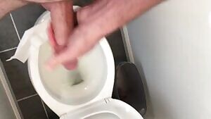 34 father of 2, sneaky cum with easy clean up!! Cum load down the toilet!! Ladies want more?