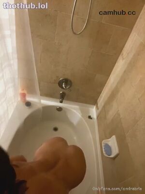 Hair Washing Beautiful Brunette Shower
