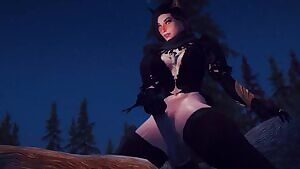 Lucatiel grinding on a werewolf dick