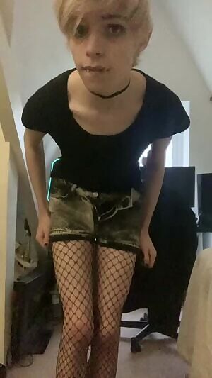 Me as a little vampire boy in fishnets