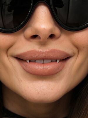 Makeup Fetish Glasses Lipstick Vampire