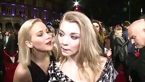 Jennifer Lawrence & Natalie Dormer kiss 60 FPS + Slo-Mo