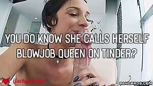 your friend got the proof that she really is a bj queen