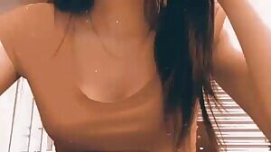 18 Showing my teenage tits at work. If you were my coworker I'd let you milk me during the lunch break.