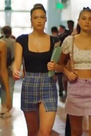 Elsie Hewitt strutting through school