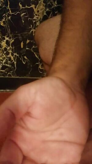 Lots of spit for my morning stroke. SO HARD