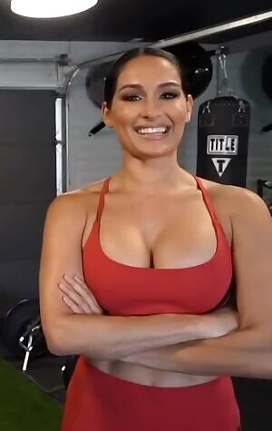 Nikki Bella in a sports bra