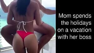 Mom to a female friend on the phone: 