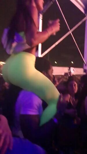 In a guy shoulders I