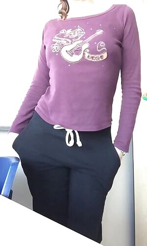 It was the PJ’s day at school...without panties for me!😛