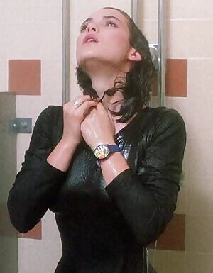 Winona Ryder soaking wet