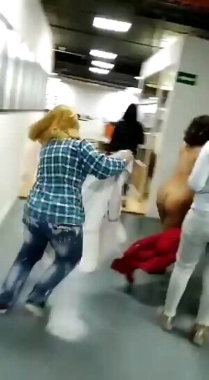 Her friends asked her to run around naked at work and she did it!