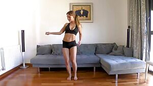 Dutch Girl Bellydancing And Cockriding