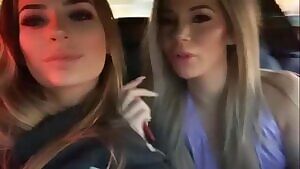 Sydney Cole being sexy with her friend while attending AVN conventions