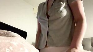 First time humping a blanket with a vibrator tucked in it. If you like it I maybe will take off my panties next time 😘