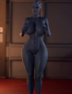 Liara showing off curves. Liara T'Soni