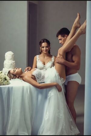 Brides Ai Generated Bride Couple FFM